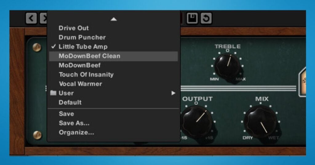Soundtoys Radiator Tube Amp Review 1 Soundtoys Radiator Presets window.