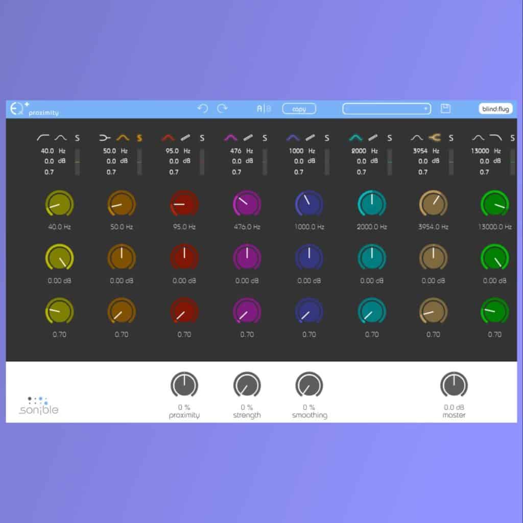 Sonible Proximity EQ+ 1 Sonible Proximity EQ+ review dials settings