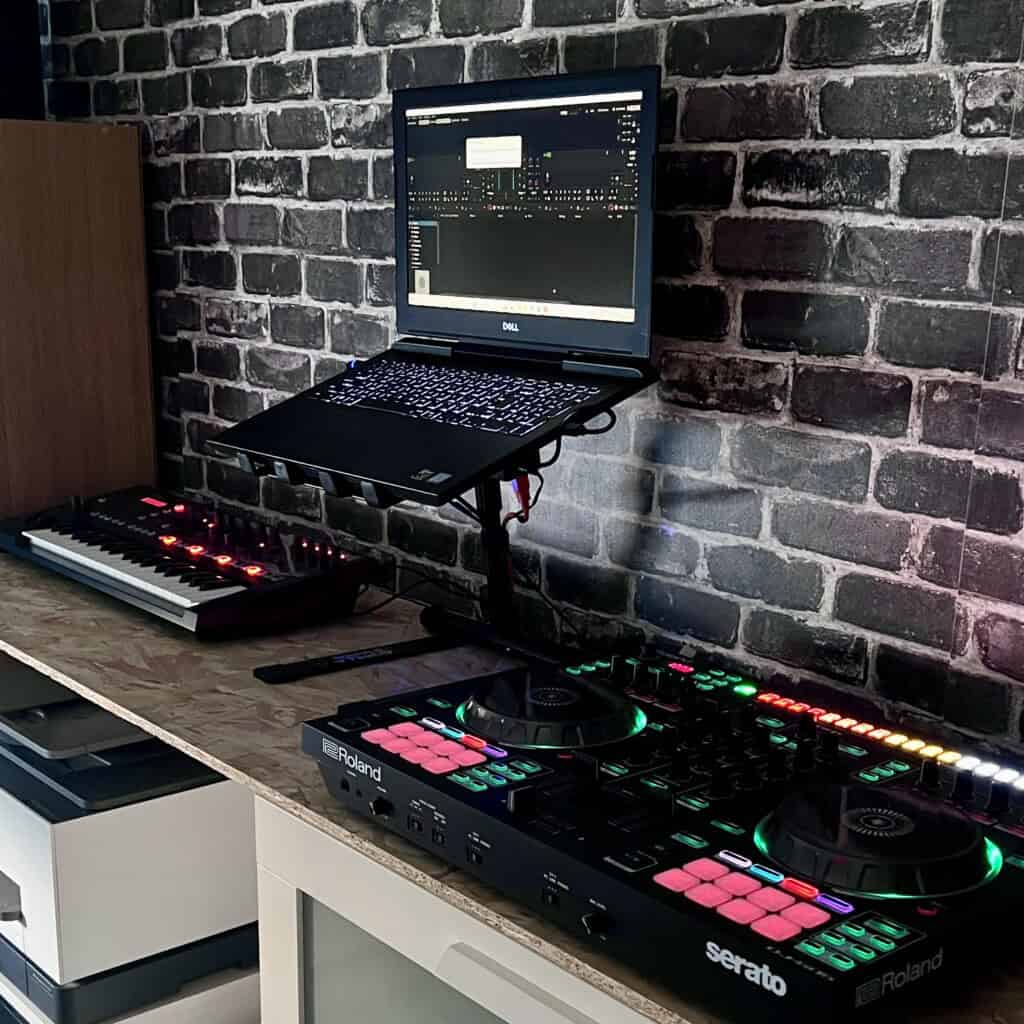 Decks and DJ setup